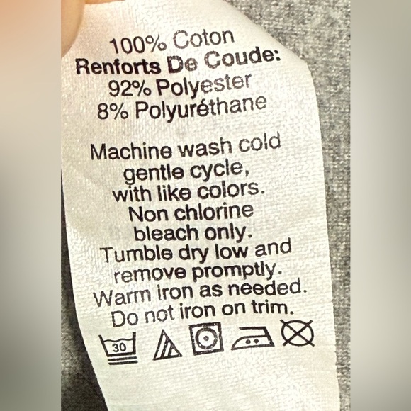 J. Crew Gray Casual Button Down Shirt with Brown Elbow Patches Size L-T - Picture 6 of 6